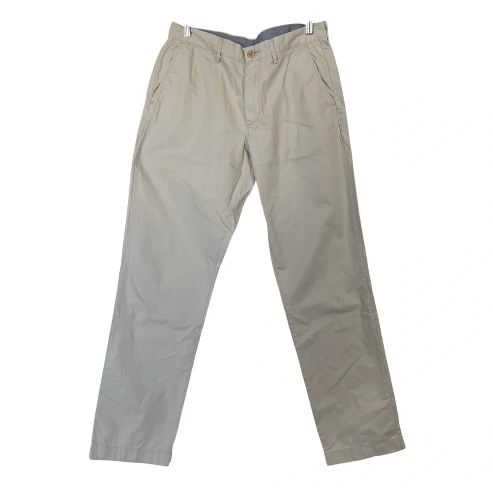 J. Crew‎ Lightweight Men's Urban Slim Cotton Casual Preppy Tan Pants Size 32/32